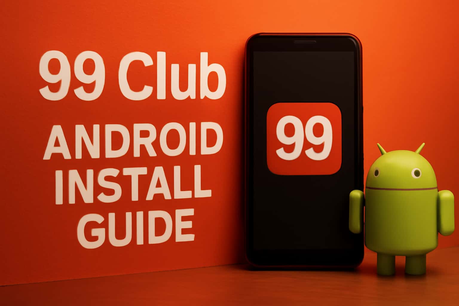 Informational scene depicting the 99 Club Android Install Guide.