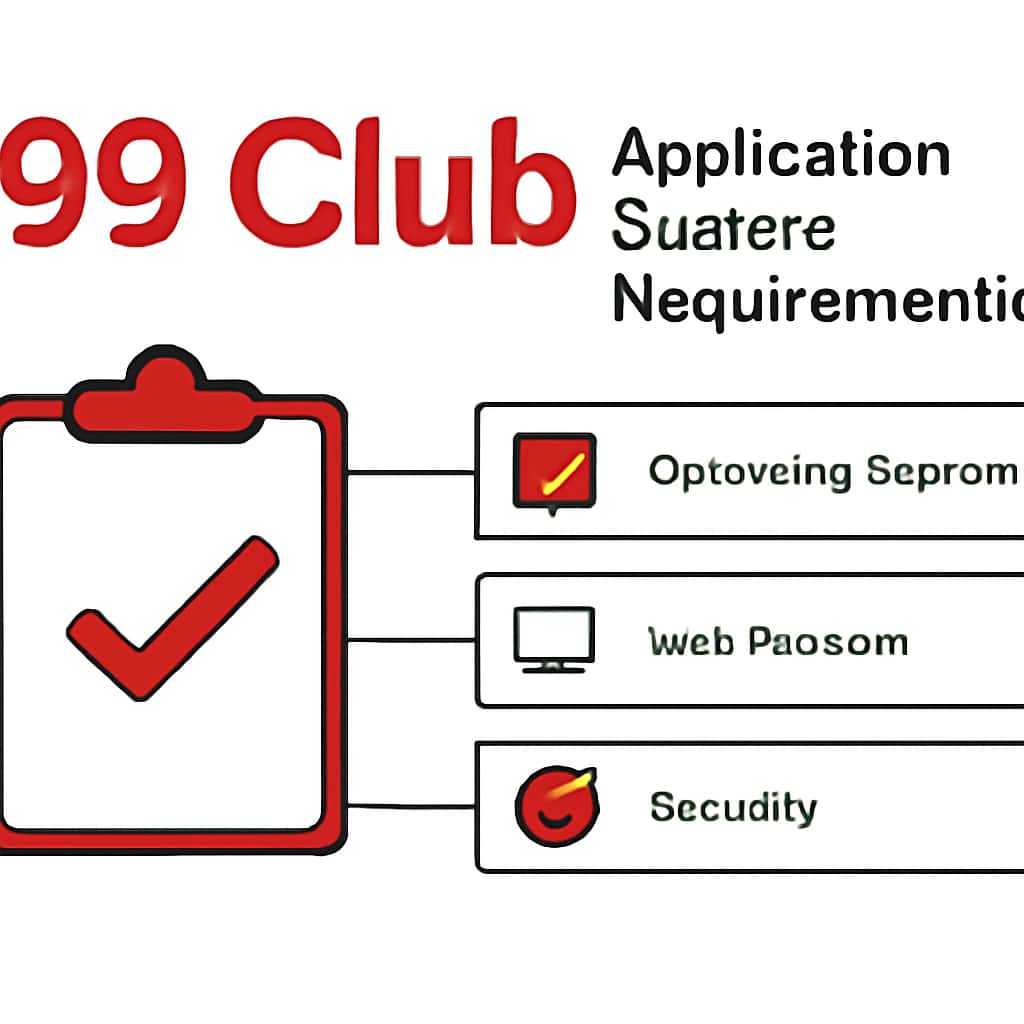 An educational illustration detailing the installation and requirements for the 99 Club application.