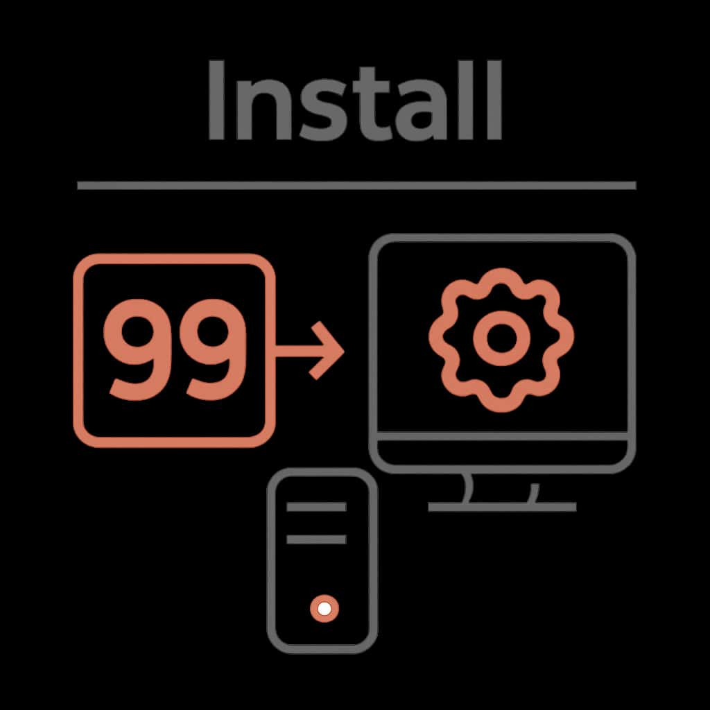 An educational illustration about 99 Club Install.