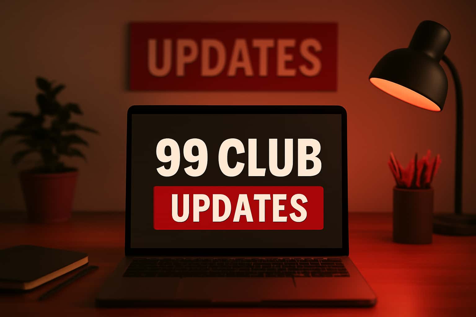 An informative scene showcasing the 99 Club app updates.