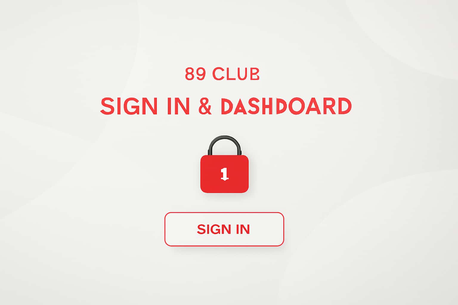 99 Club Sign In & Dashboard Interface