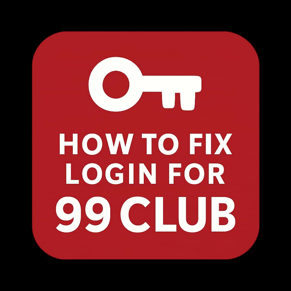 A simple badge symbolizing assistance with login issues for 99 Club.